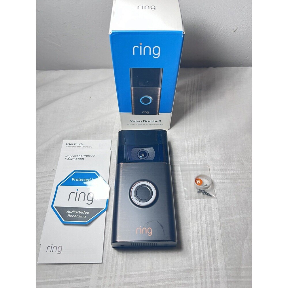 Ring Video Doorbell 2nd Gen Wireless Night Vision Venetian Bronze (UNTESTED)